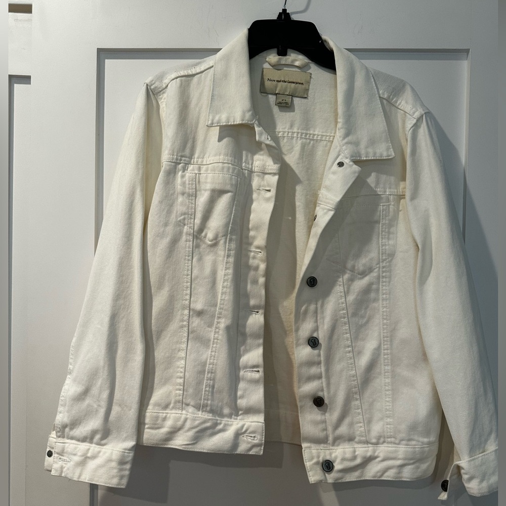 Pilcro White Denim Jacket